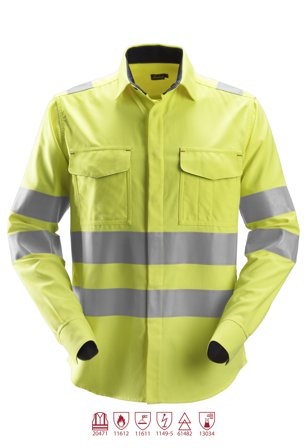 Snickers Workwear 8565 ProtecWork Hitsauspaita huomiotakki, keltainen XL, Vaatteet