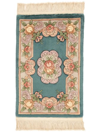 China 90 Line Teppich Handgeknüpft 60X90 Beige/Grün China