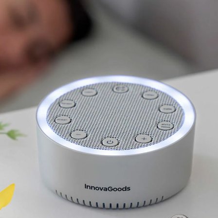 White Noise Machine med 6 forskellige lyde og 2 lysindstillinger