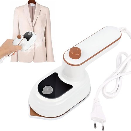 (Hvit) Bærbar lite reisejern, minireisejern, bærbar dampjern, minijern, reisejern, hjem forretningsreisejern