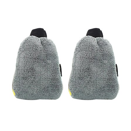 Vislone 2-pakks Mikrofiber Multifunksjonell Bilvask Hanske Anti-Riper Vask Hanske