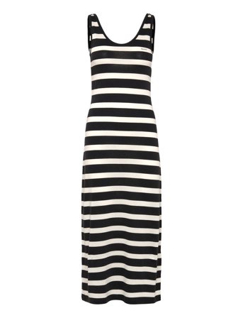 GANT | Striped Fluid Midi Jersey Dress | M