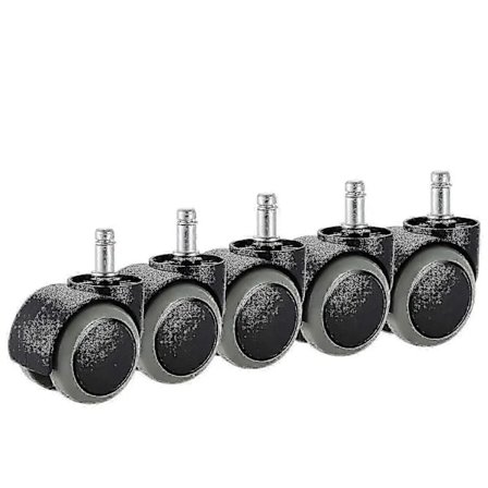 5-pak kontorstolhjul, passer til IKEA stol (10 mm x 22 mm), kraftig