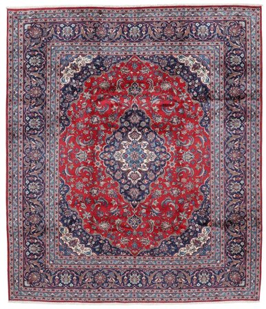 Oriental Keshan Rug 250X290 Dark Pink/Dark Red Large Wool, Persia