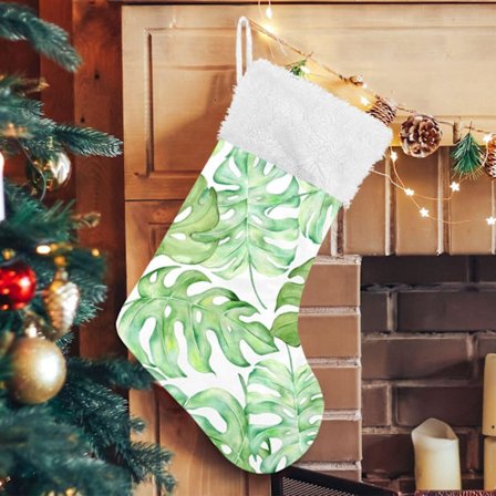 Julklapp, Personliga Julstrumpor 2-pack Eukalyptusblad Tropiska Växter 8 18 tum Julstrumpor Hängande Ornament Kami