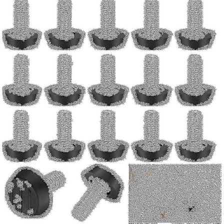 22 kpl Säädettävät huonekalujalat Vaaitusjalat M6 X 21 X 25 mm Ruuvit tuolinjalkoihin