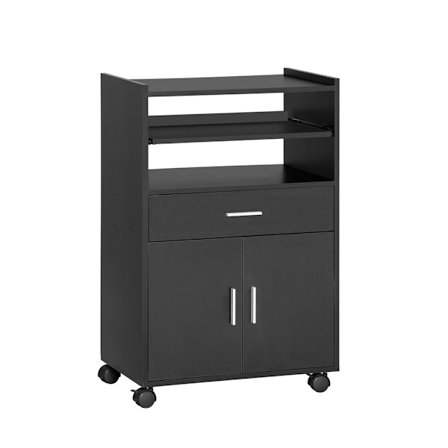 SoBuy Køkkenvogn med 1 skuffe i sort 59x40x92cm, funktionel FSB09-SCH