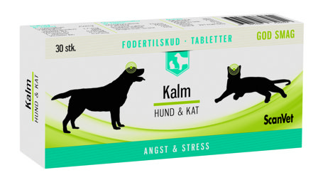 Kalm Tabletter til Hund og Kat, 30 stk - Velegnet til Stress og Utryghed