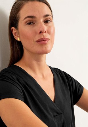 Cellbes of Sweden - Kortermet jerseytunika i svart for damer i størrelse 50/52