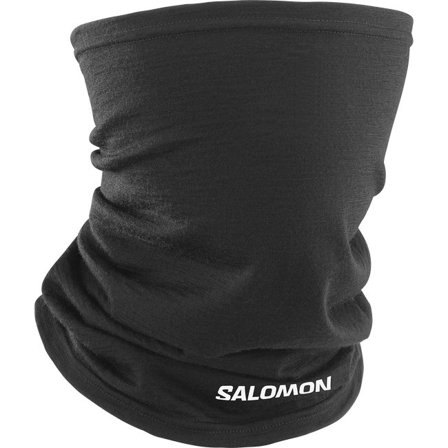 Salomon - Cache-cou unisexe Merino Neck Gaiter - Deep Black / White