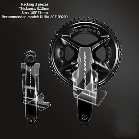 Beskyttelsefilm for krank på landeveissykkel, sykkeltrykkplatebeskyttelsesdekal, usynlig krankdekal (spesielt for stil R9200)