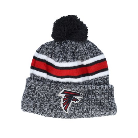 New Era - NFL Noir pom Bonnet - Atlanta Falcons Sport Knitted NFL Sideline 23 Black Pom @ Hatstore