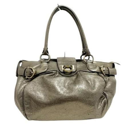 Salvatore Ferragamo Pre-owned, Pre-owned Leather Handbag Geel, Dames, Maat:ONE Size