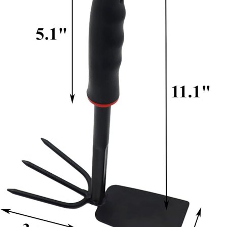 Hacke, haveværktøj til havearbejde, dobbelt hoved håndfræser