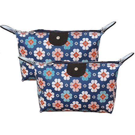 2 STK Sammenleggbar Leppestift Oppbevaringspose Net Celebrity Vanntett Håndvaskpose MOP