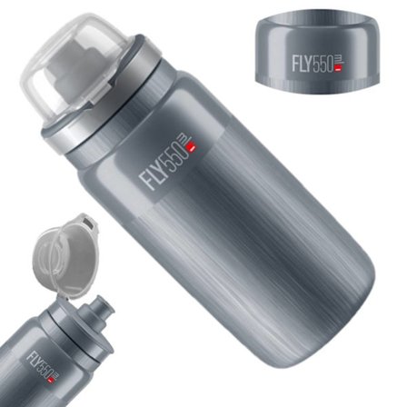 ELITE FLY MTB Drikkeflaske 550ml, Ultralet 80g, Grå Design