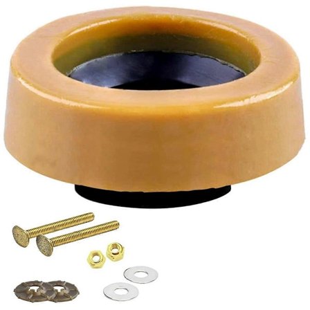 Toilet Voksring Kit til Gulvmonterede Toiletter Ny Installation eller Genmontering med Flange og Bolte