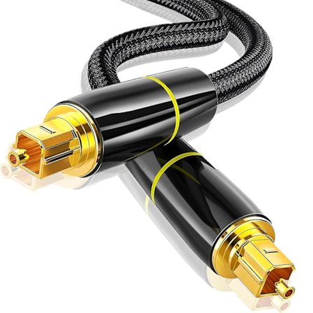 Optinen kaapeli 24k kullattu digitaalinen äänikaapeli Toslink-johto [s/pdif] Lg/samsung/sony/philips Sound Bar, Smart Tv, Kotiteatteri, Ps4, Xbox & 