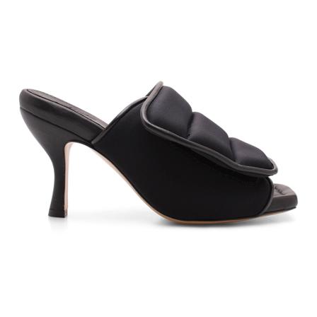 Gia Borghini, Padded Velcro Closure Sandals Czarny, Kobieta, Rozmiar: 38 EU