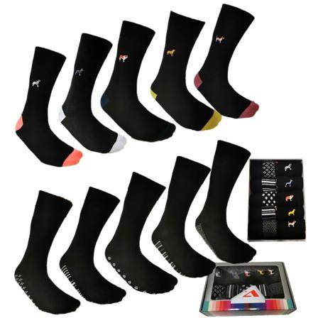 10 Par Strumpor-socks Storlek 40-45 Multifärg