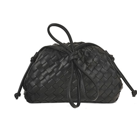 Vävd PU-läderväska, trendig axelremsväska[CH]