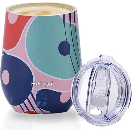 Isolerad Resemugg med Lock 35 cl - Vakuumisolerad Termosmugg i Rostfritt Stål - Kaffekopp 11,5 cm (Rosa)