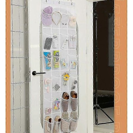 24-taskuinen oven päälle ripustettava kenkäjärjestäjä, valkoinen