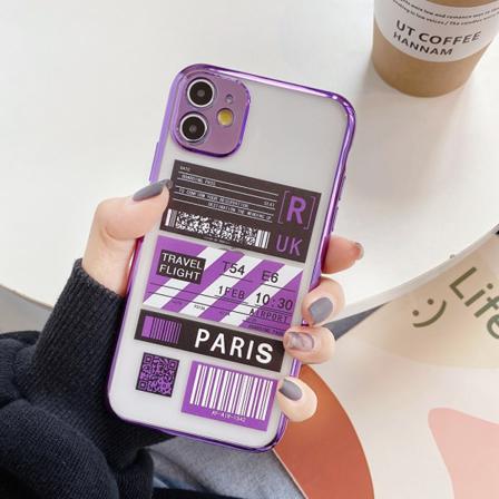 Flygbiljettsskal I Tpu Till Iphone 11 Paris