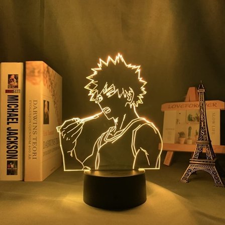 3D LED-illusion nattlampa Bakugo Katsuki LED-nattlampa