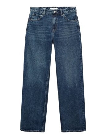 Mango | Miami Medium-Rise Straight-Fit Jeans | 36