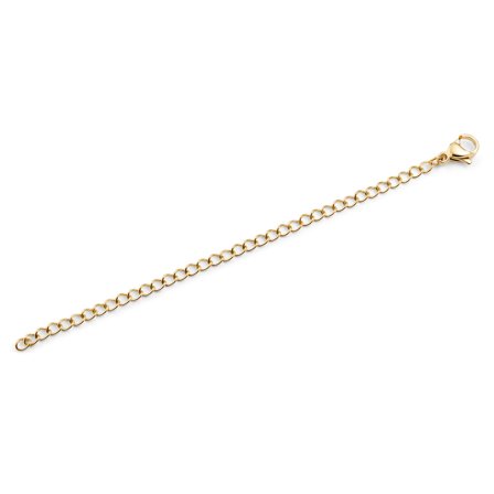Gold-Tone 304L Stainless Steel Necklace Extender 10 cm for Men - Steel necklaces