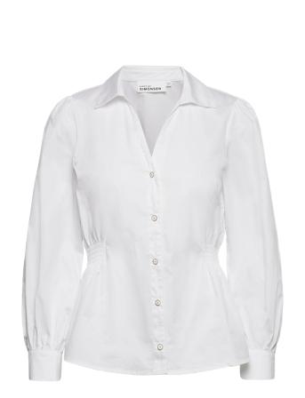Mojokb Blouse Langermet Skjorte Hvit Karen By Simonsen