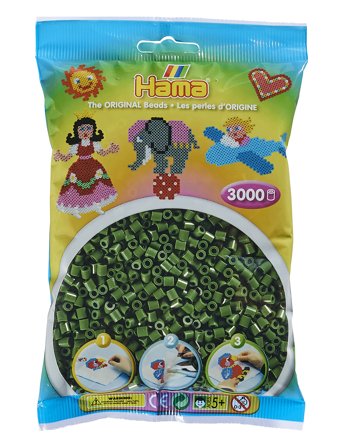 Hama Midi Beads 3000 Pcs. Forest Green Patterned Hama