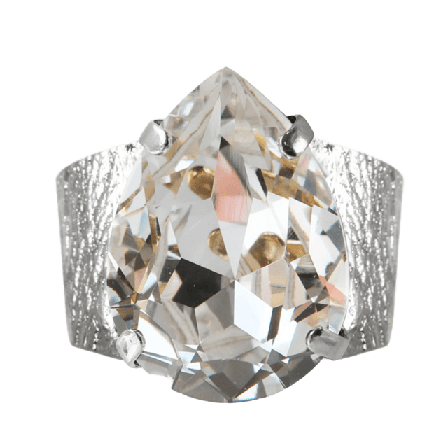 Caroline Svedbom Classic Drop Ring Crystal Ringar Dam Silver ONESIZE