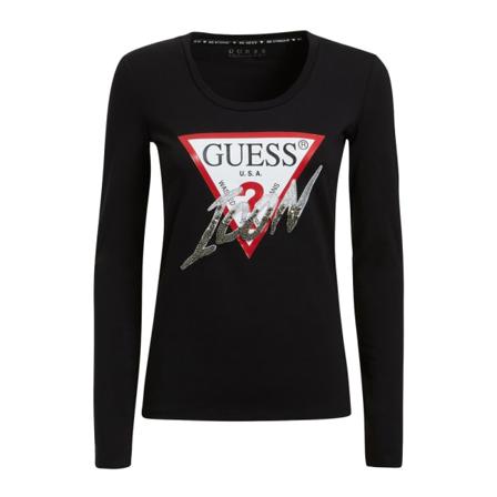 Shirts Guess Cn Icon Tee Svarta 158 - 162 Cm/xs