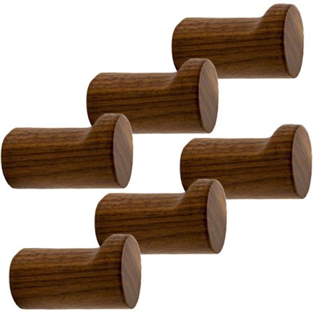 6 kpl - 3,5*3,5*5 cm - koukku - puiset seinäkoukut - seinään asennettavat puiset koukut - tukeva vaatekoukku