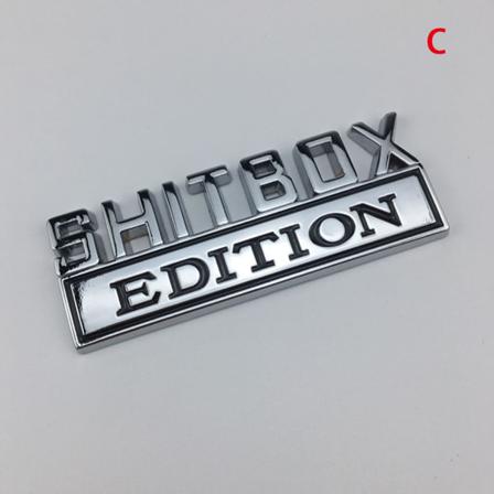 1x 3d Abs-emblem Shitbox Edition Badge Bilsvans Sidodekal