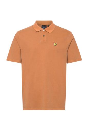 Pigment Dyed Polo Polos Short-sleeved Oransje Lyle & Scott*Betinget Tilbud