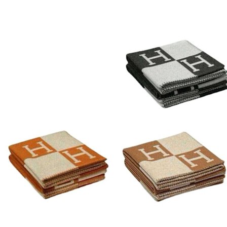 H-filt Puder Faux Wool Cashmere Pude Sofa Tæppe Filt - Perfekt