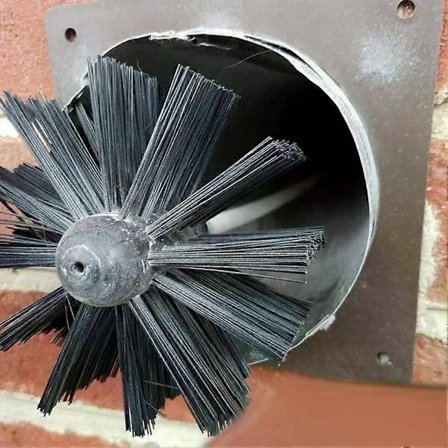 100/150mm Skorstensborste Torktumlare Rengöringskit Flexibla Stänger Med Borrfäste M8 Gängborstar