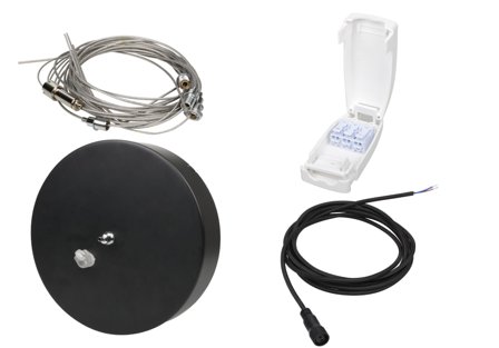 Aneta Lighting RING 36/600 WIRE Takhenging for plafond RING 36/600, 5 m Svart, Belysning