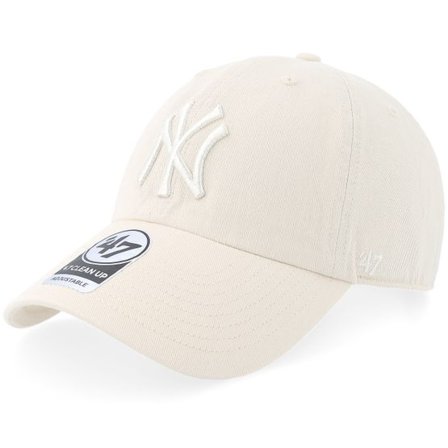 47 Brand - MLB Beige unconstructed Keps - New York Yankees Brand Clean Up Natural Dad Cap @ Hatstore