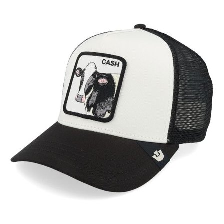 Goorin - Vit trucker Keps - Cash Cow Dust/Void Black A-Frame Trucker @ Hatstore