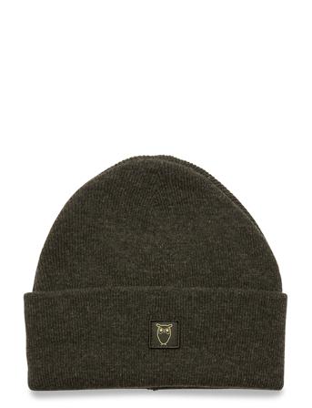 Double Layer Rib Wool Beanie - Gots Accessories Headwear Beanies Knowledge Cotton Apparel