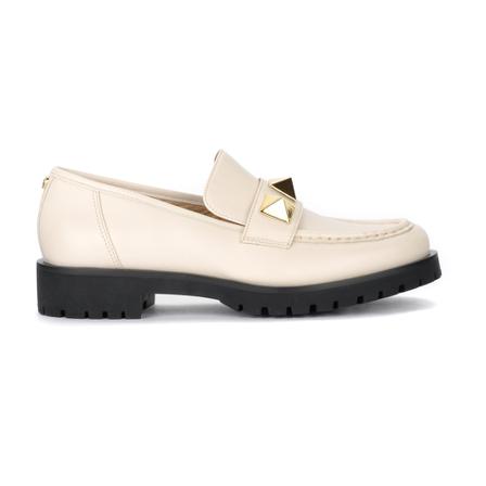 Michael Kors Holland moccasin in leather , Beige , Dames , Maat: 39 EU Instappers