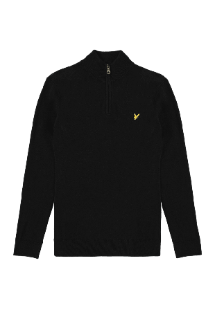 Lyle & Scott Cotton Quarter Zip Jumper Tröjor Herr Svart L
