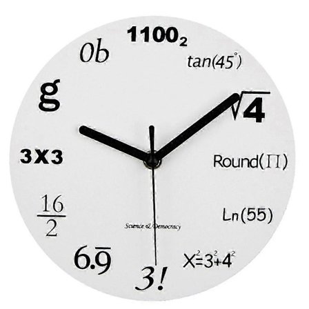 Equation Væg Ur 11-tommer Lydløs Digitalt Stille Sweep Dekorativt Ur