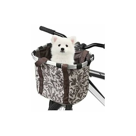 Stor cykelkorg för hund med avtagbar styrväska framtill för picknickturer i bergen