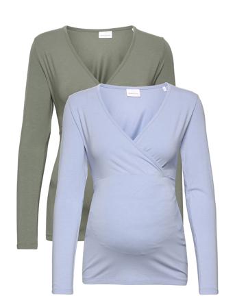 Mlcharlie Tess Ls Jersey Top 2Pack 2F A. Patterned Mamalicious