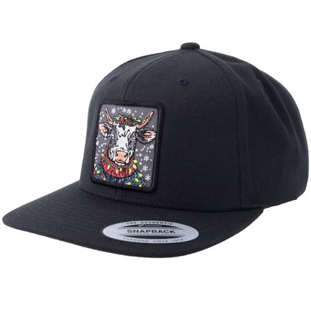 Ho-Ho-Hats - Negro snapback Gorra - Silly X-mas Cow Black Snapback @ Hatstore